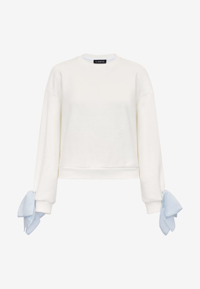 Свитшот из премиум футера c бантами из органзы