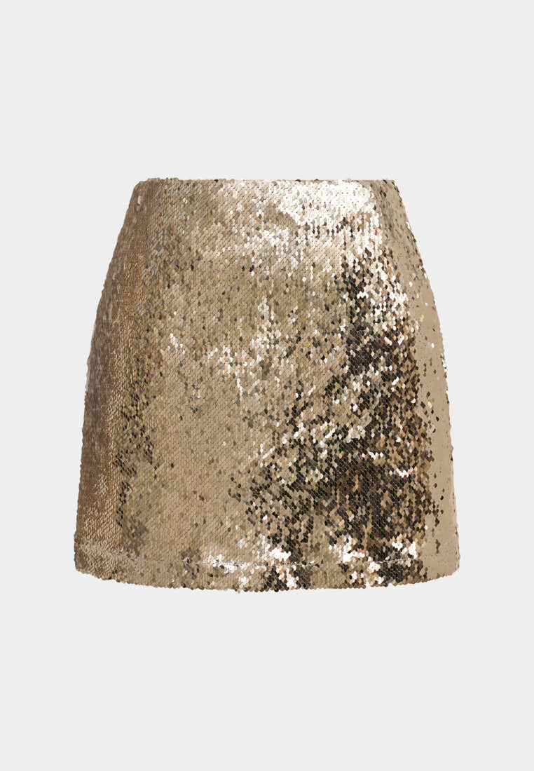 Юбка мини с пайетками