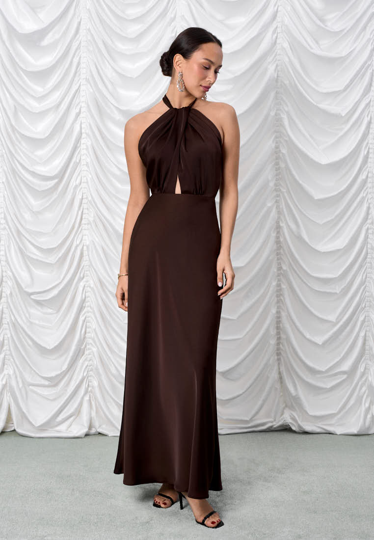 Платье с драпировкой и открытой спиной