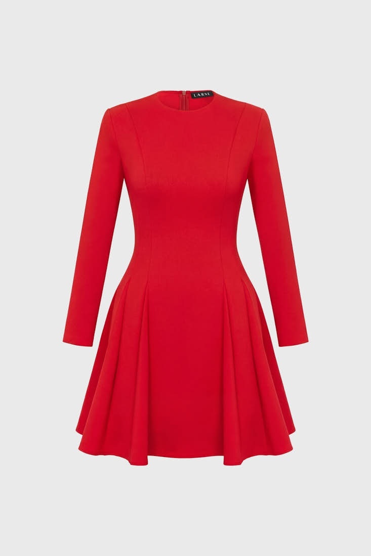 Платье с клиньями из плотного трикотажа