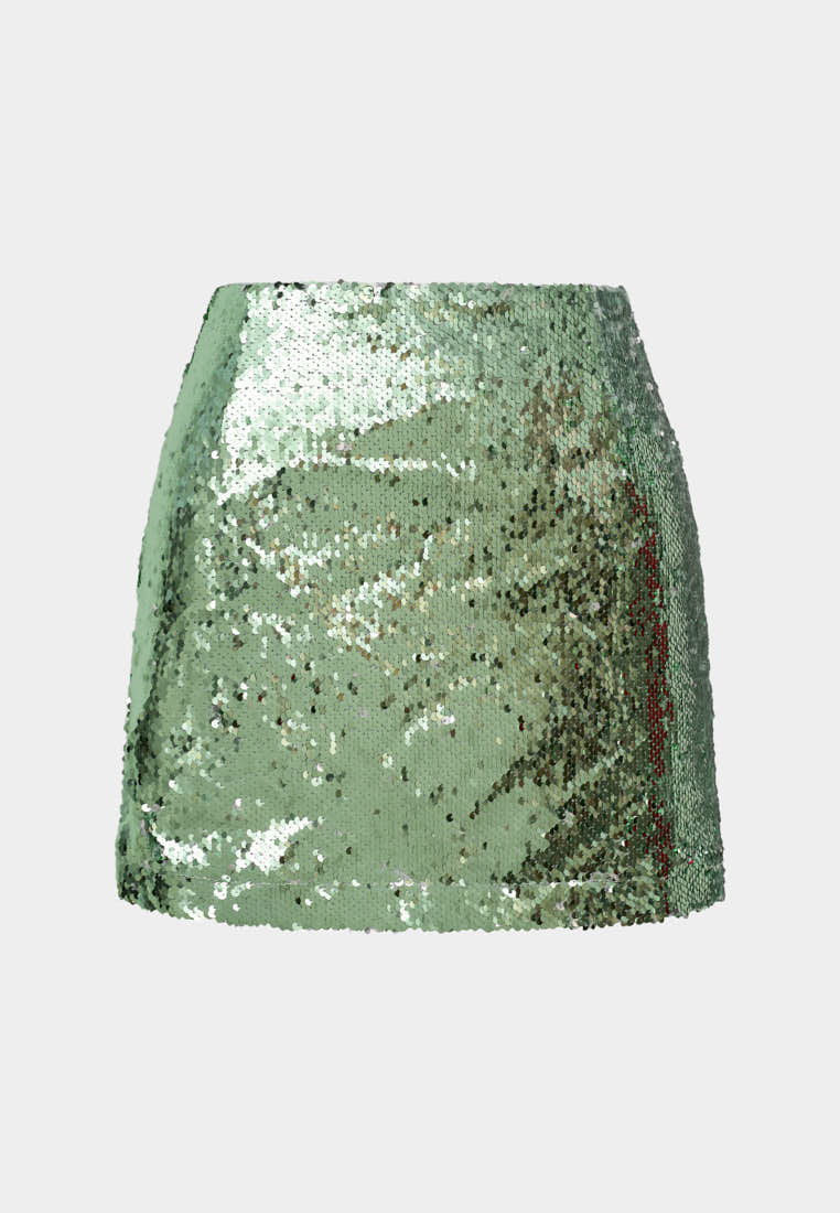 Юбка мини с пайетками