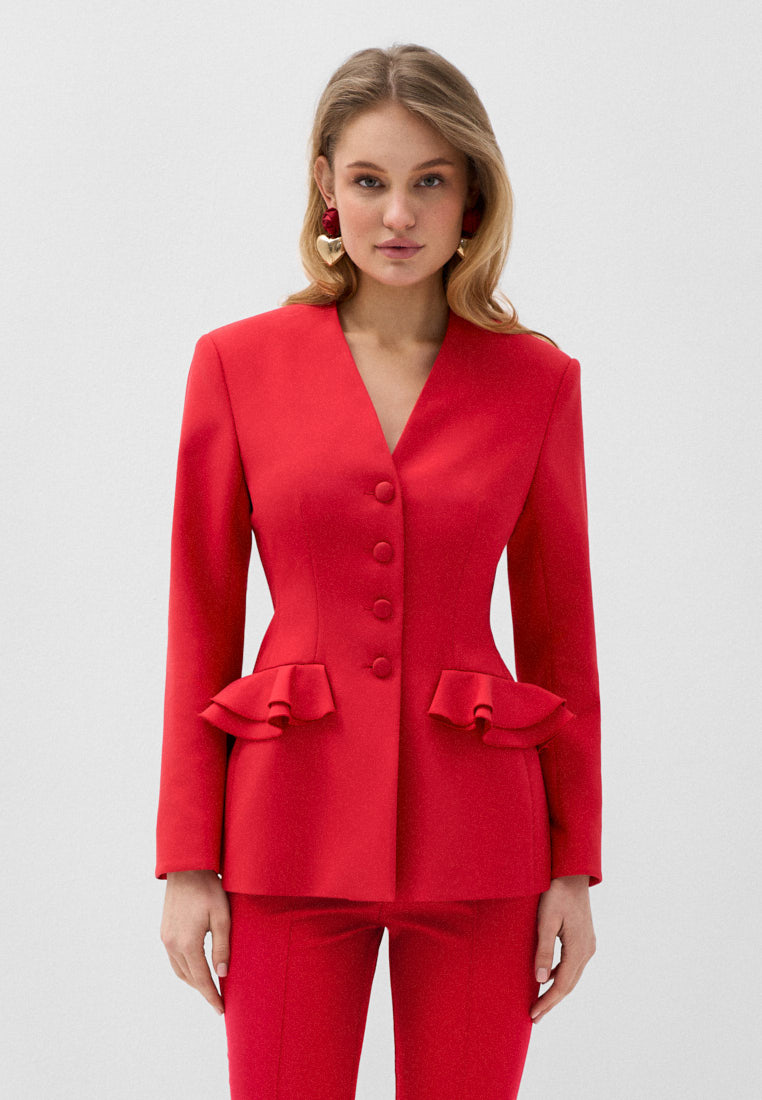 Жакет с акцентными карманами