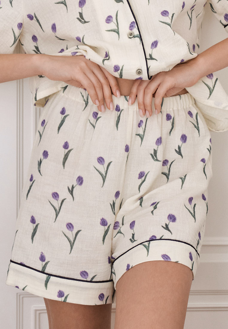 Пижамные шорты из муслина