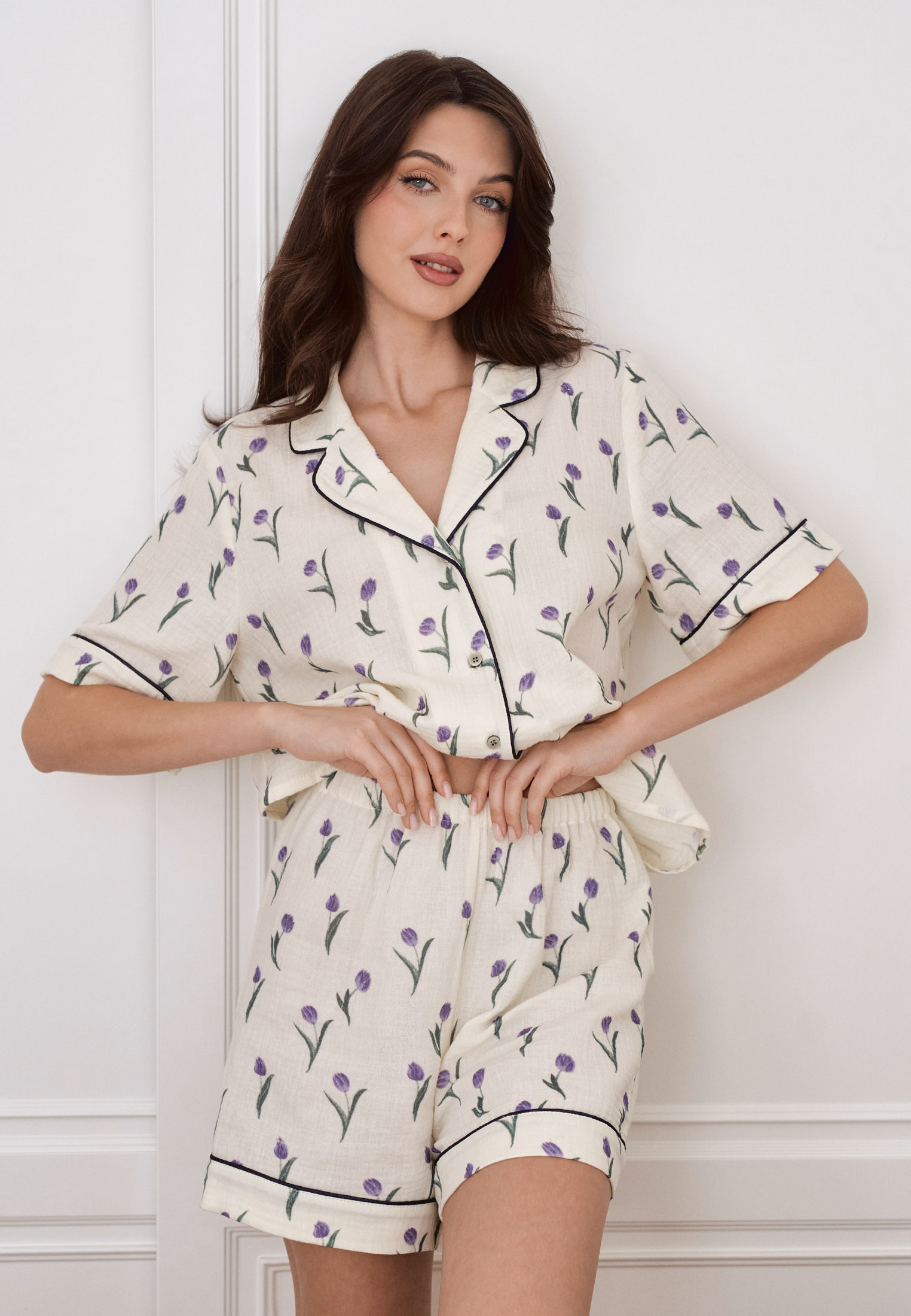 Пижамные шорты из муслина