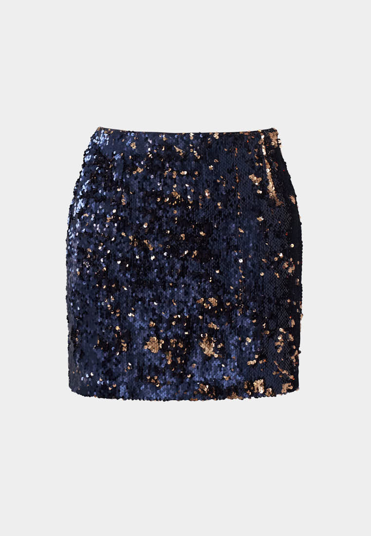 Юбка мини с пайетками