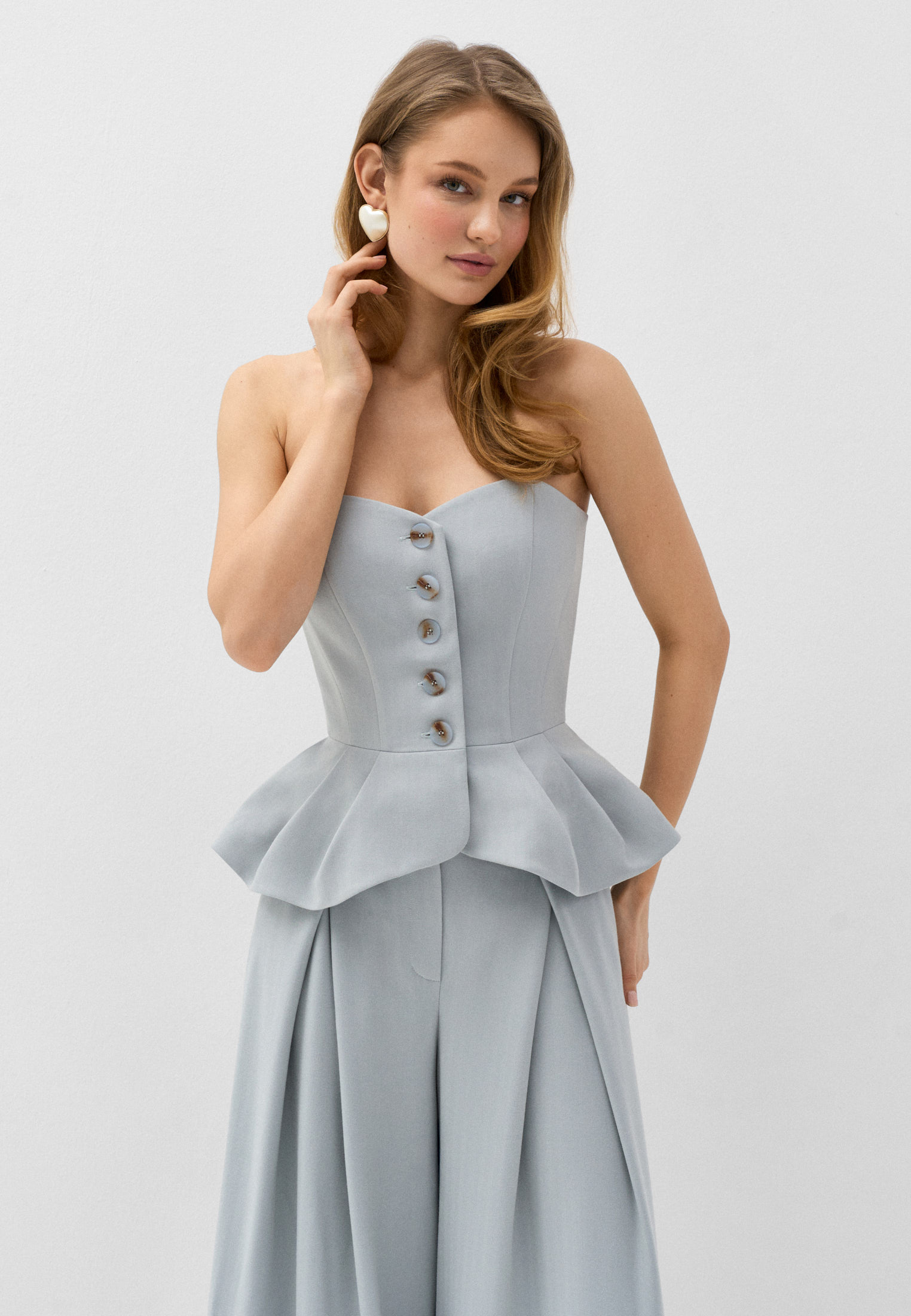 Корсетный топ на пуговицах