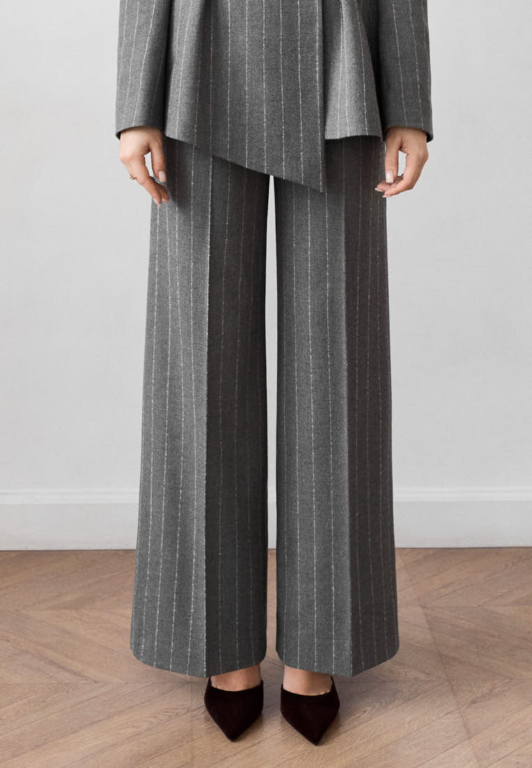 Брюки палаццо в полоску