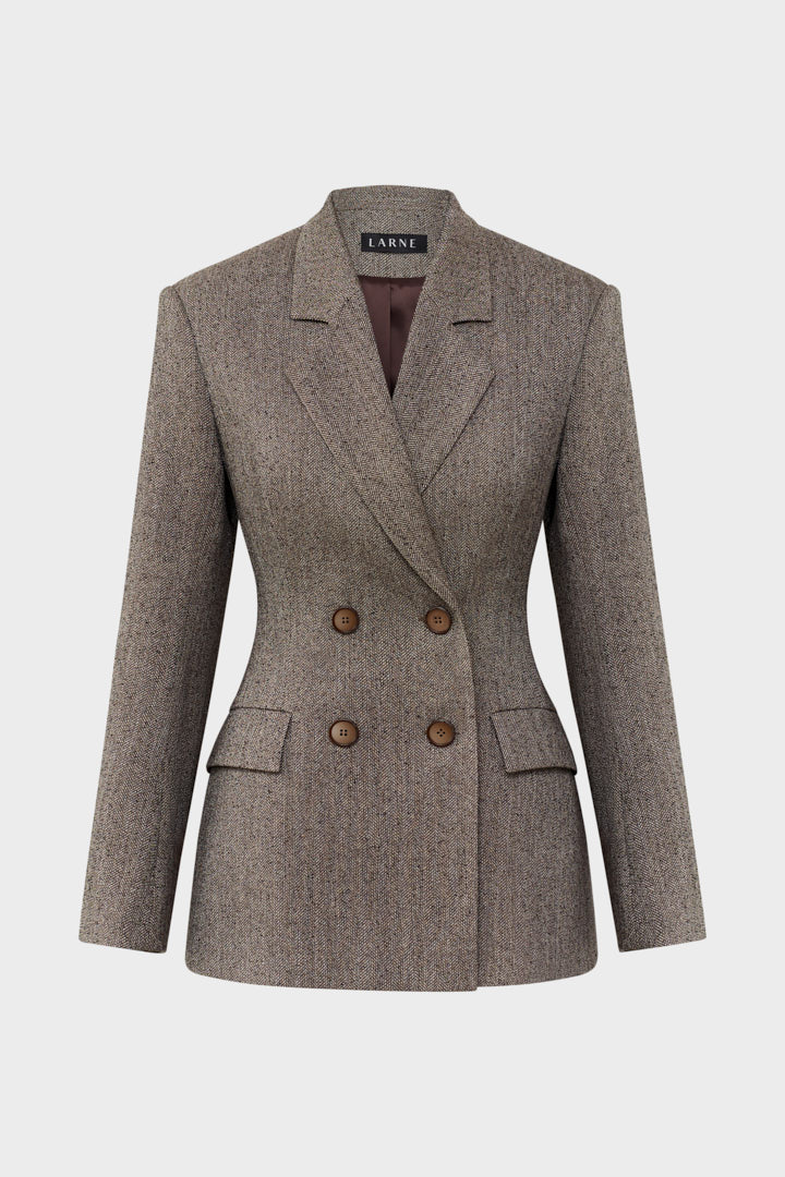 Двубортный жакет с лацканами