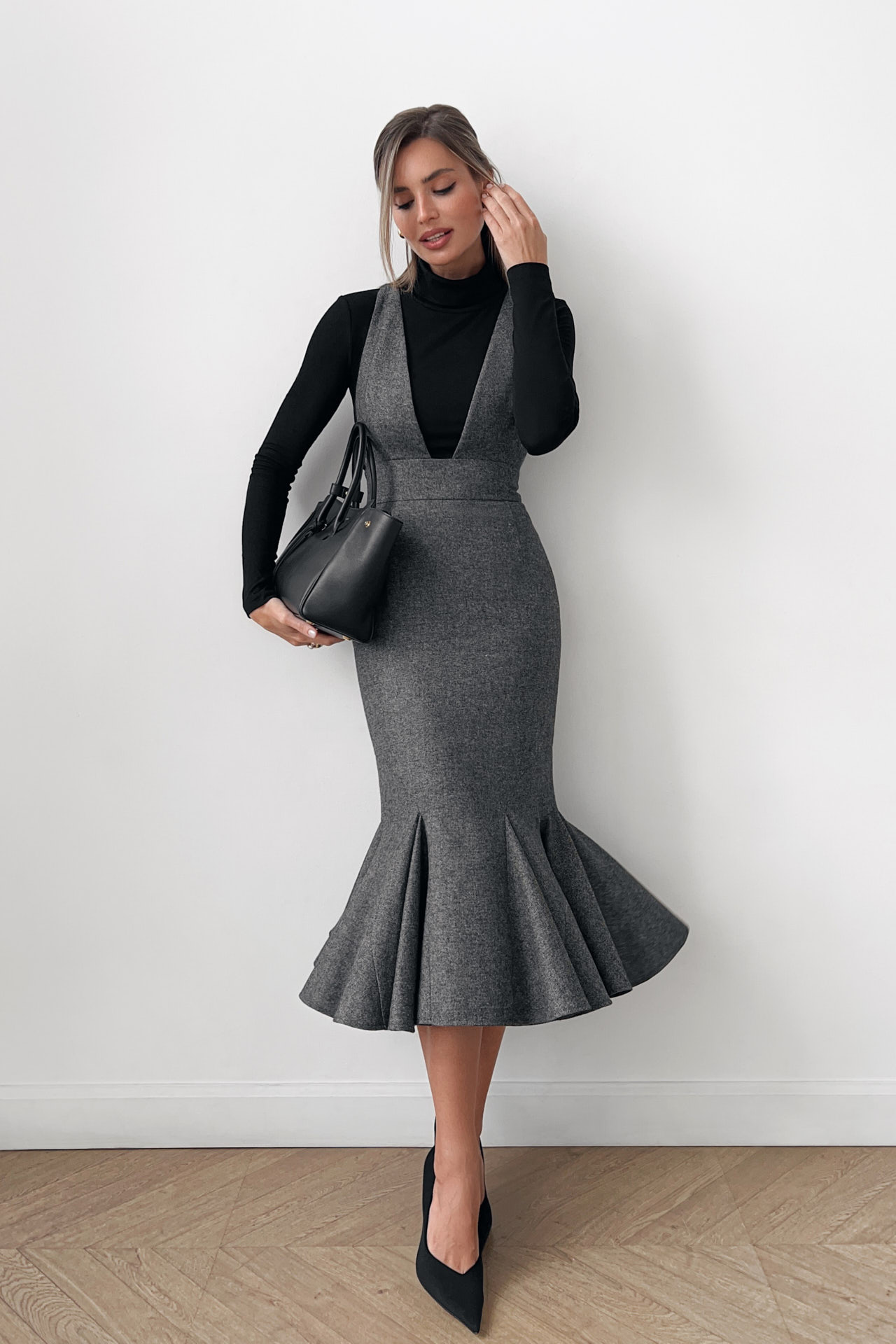 Сарафан из меланжевой шерсти