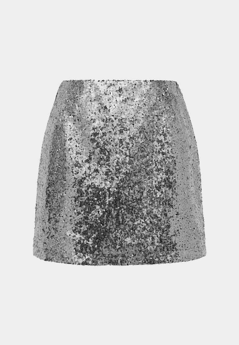 Юбка мини с пайетками
