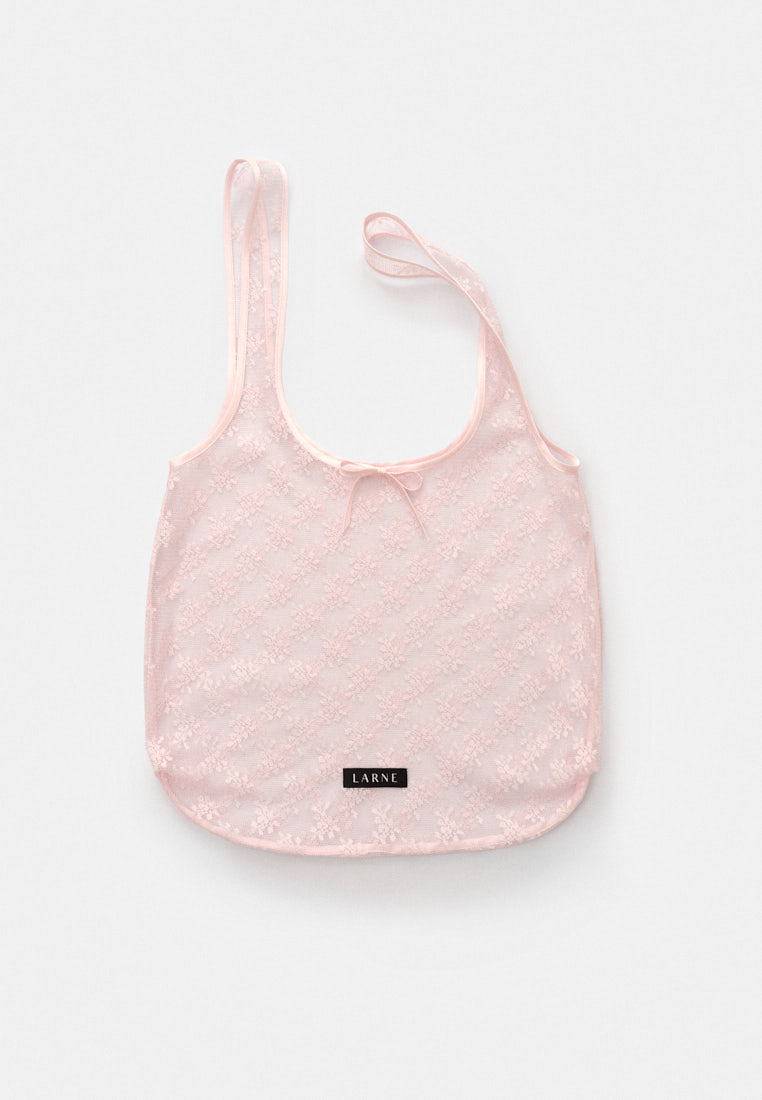 Шопер из кружева с атласной окантовкой