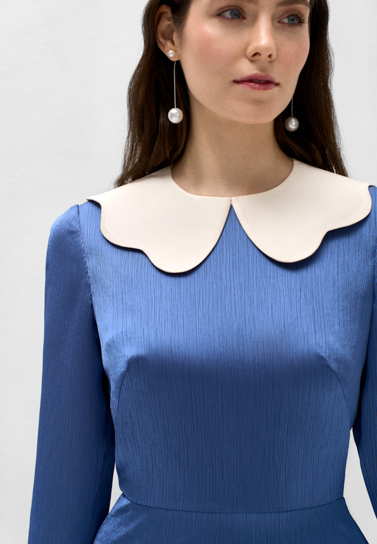 Шелковый воротник с фестонами