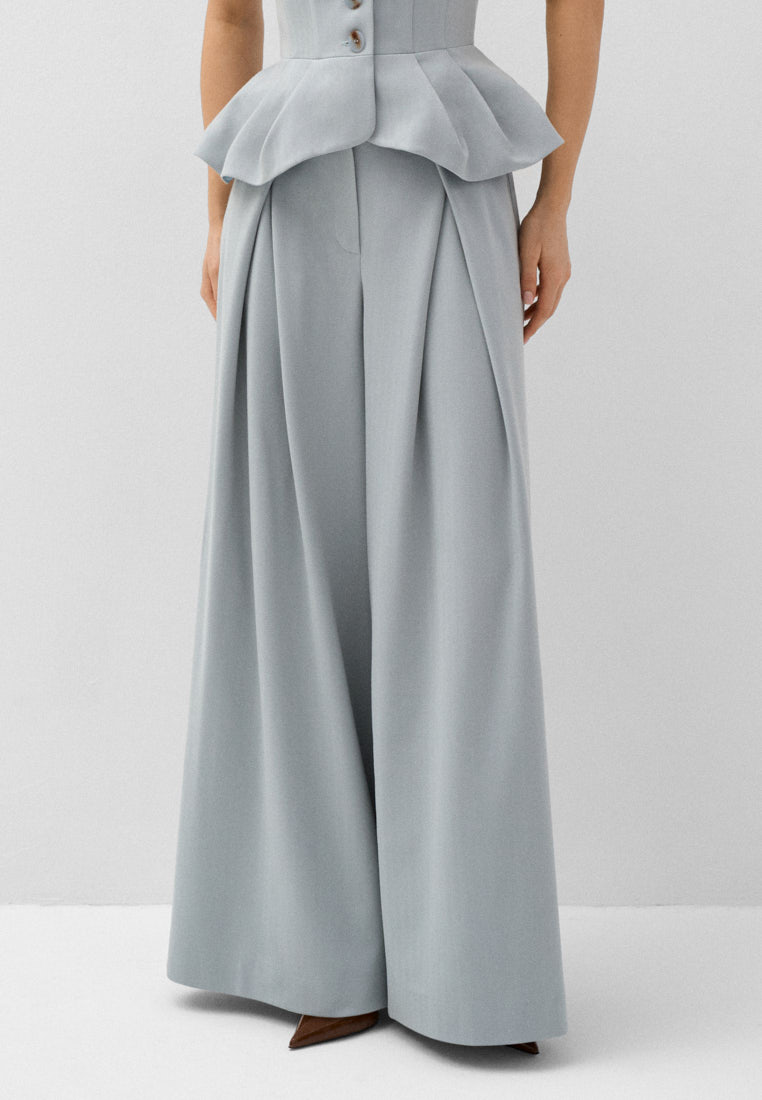 Брюки баллоны с акцентными защипами