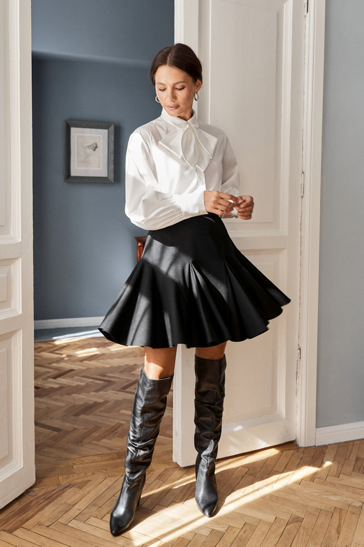 Рубашка с объемными рукавами