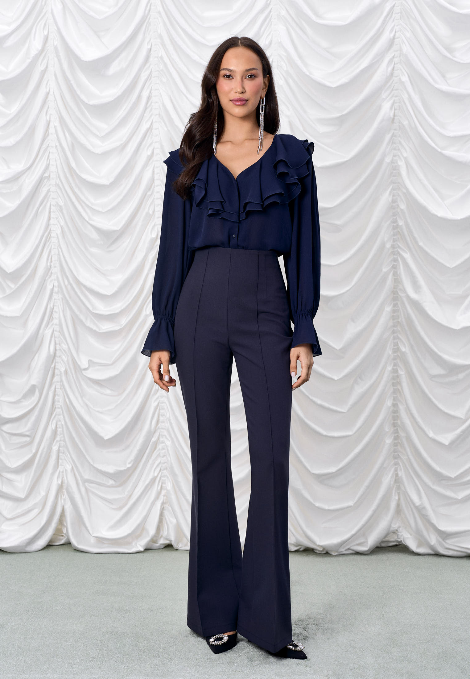 Брюки клёш со стрелками