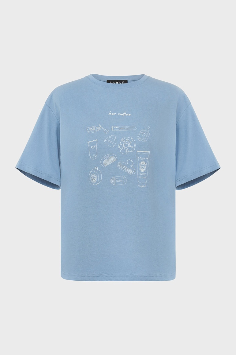 Футболка с авторским принтом her routine