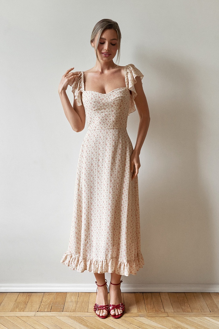 Платье бюстье с крылышками