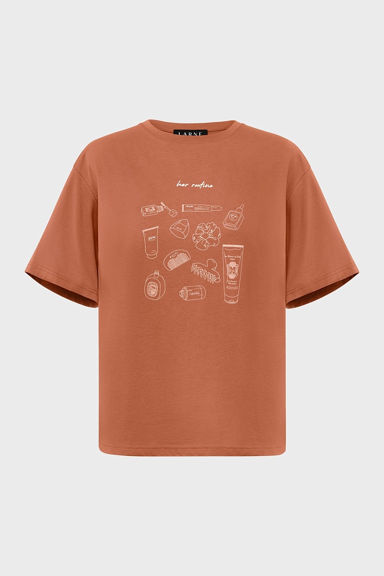 Футболка с авторским принтом her routine