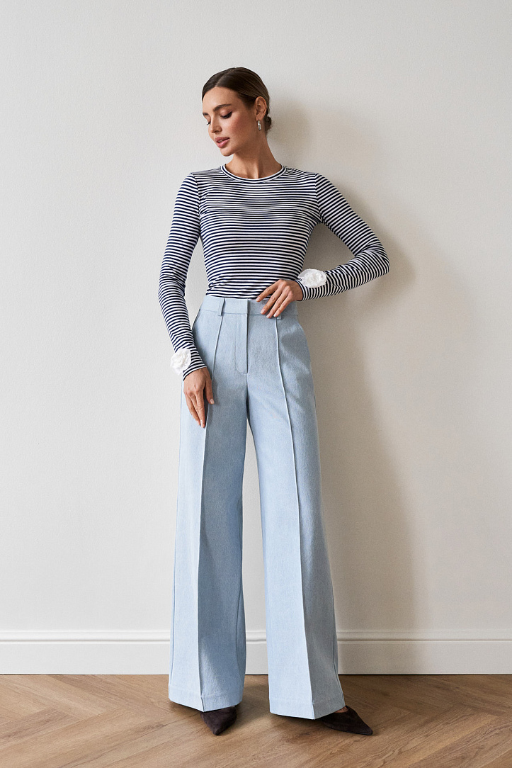 Брюки из денима со стрелками