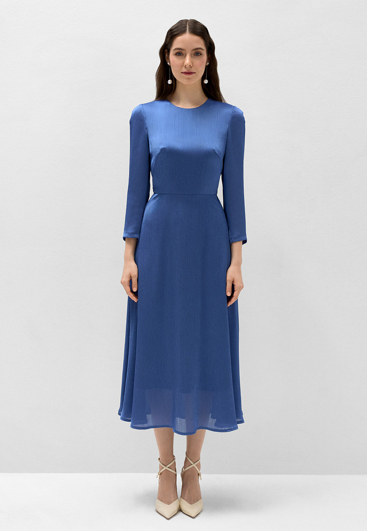 Платье из атласа с крэш эффектом