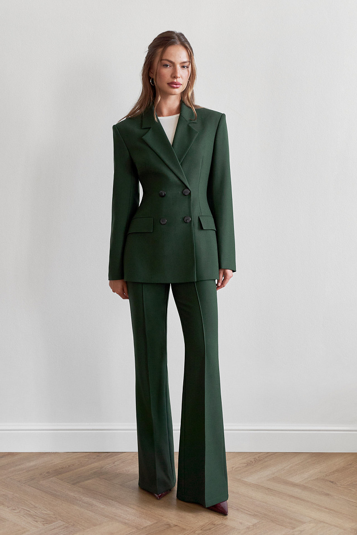 Брюки клёш из шерсти со стрелками