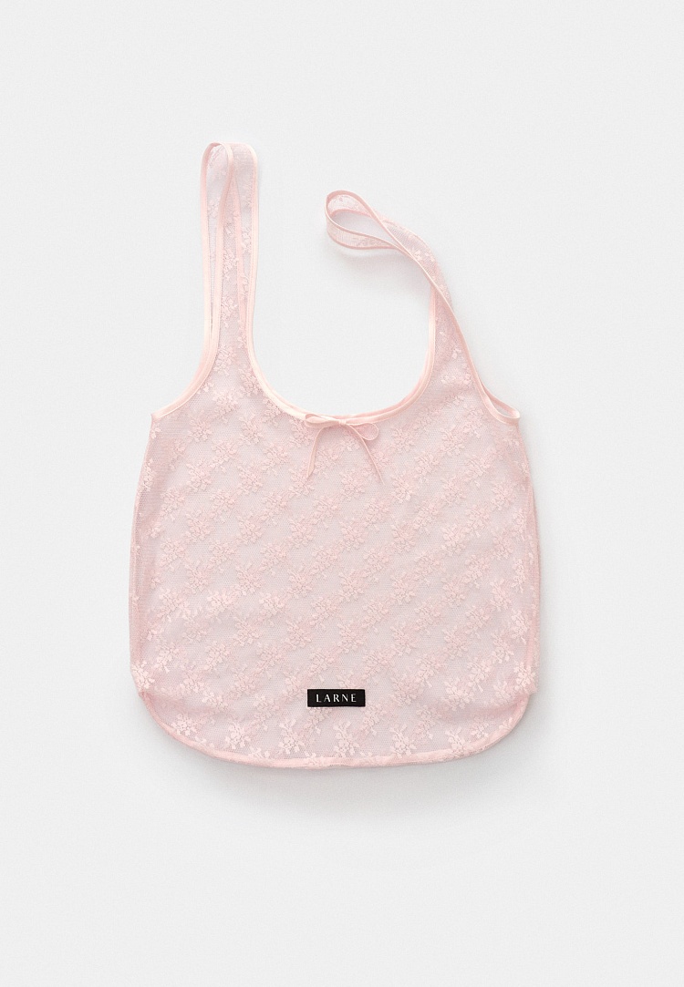 Шопер из кружева с атласной окантовкой