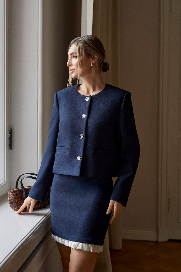 Юбка мини с воланчиком из органзы