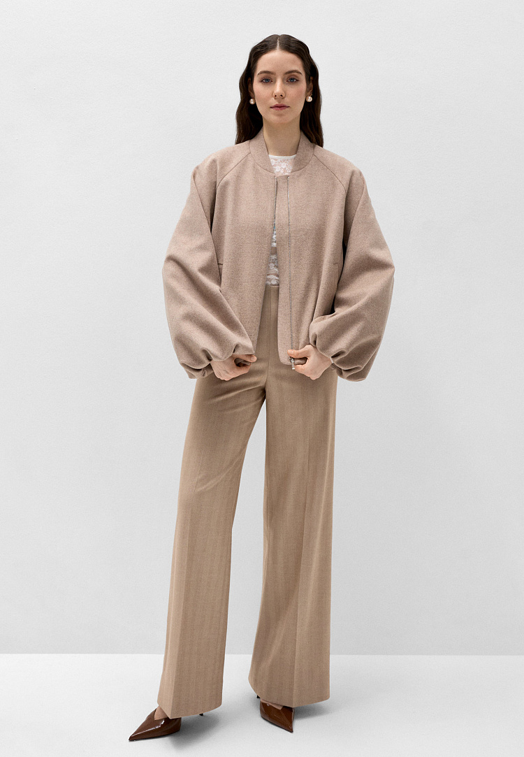 Шерстяной бомбер