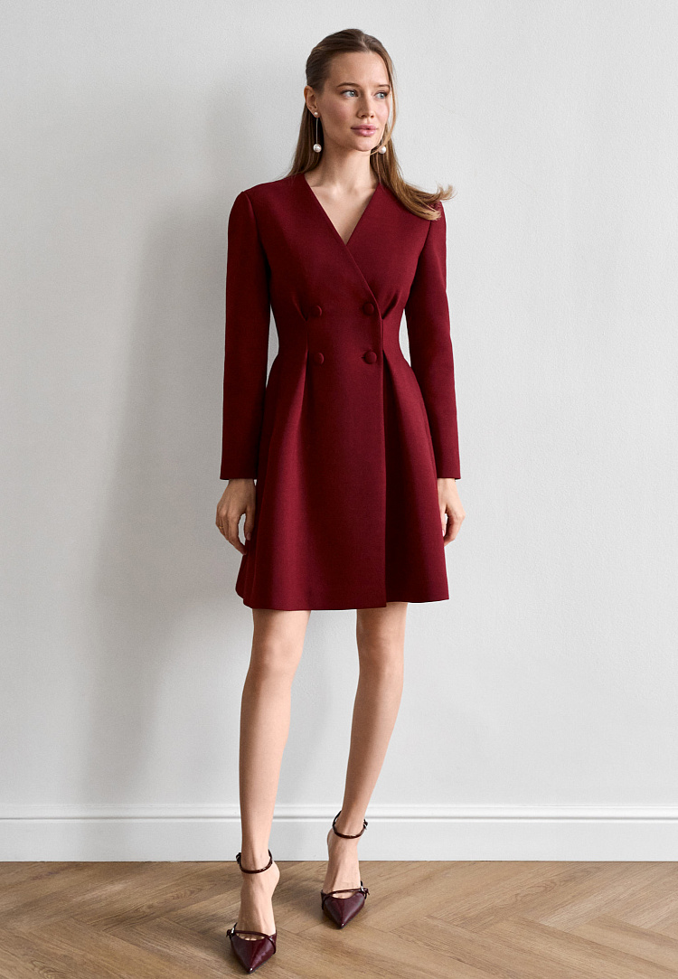 Платье-пиджак из полушерсти