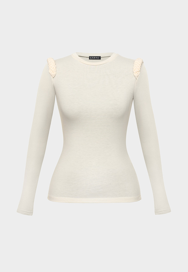 Джемпер с косами из мягкого трикотажа