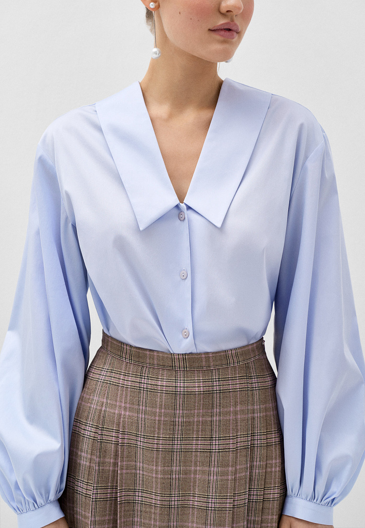 Рубашка с объёмными рукавами