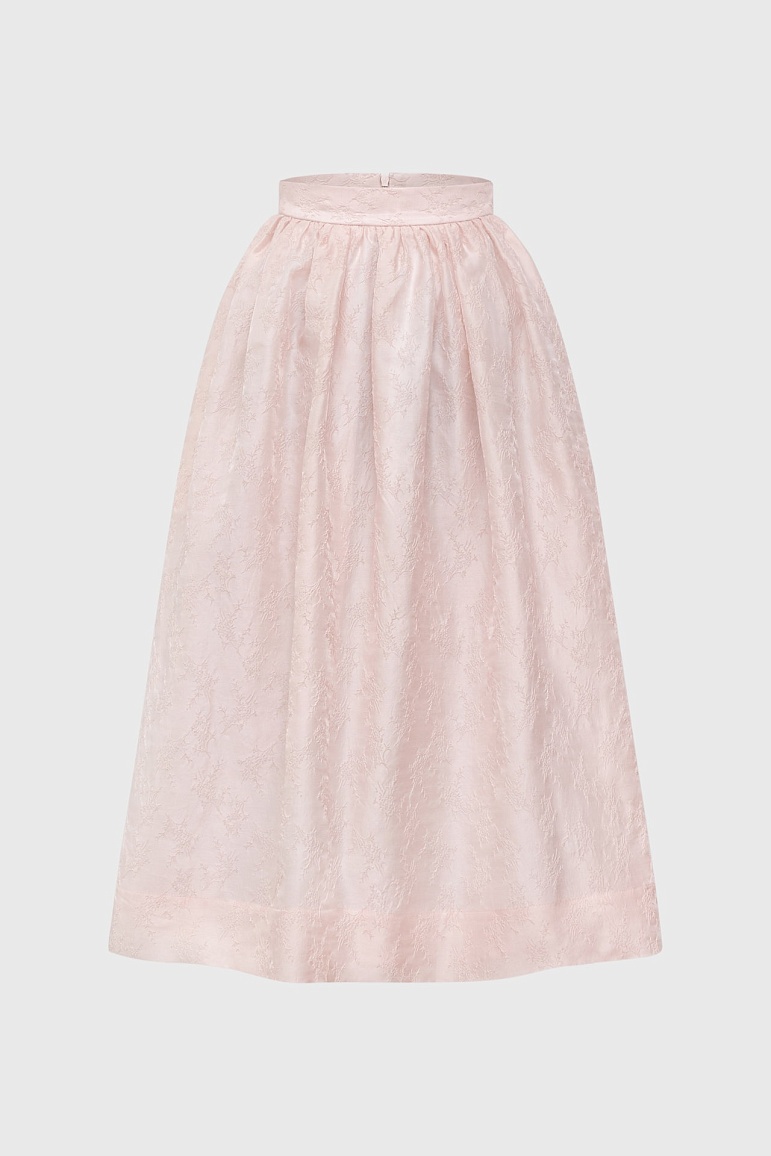 Юбка миди из парчи
