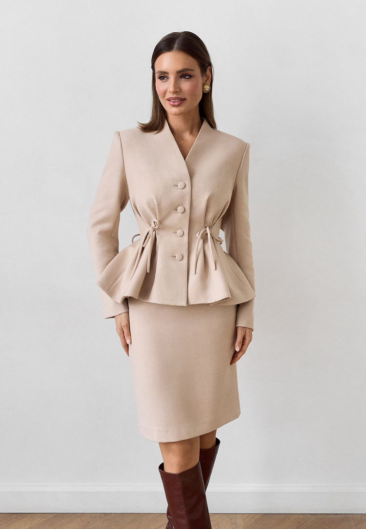 Юбка мини из полушерсти