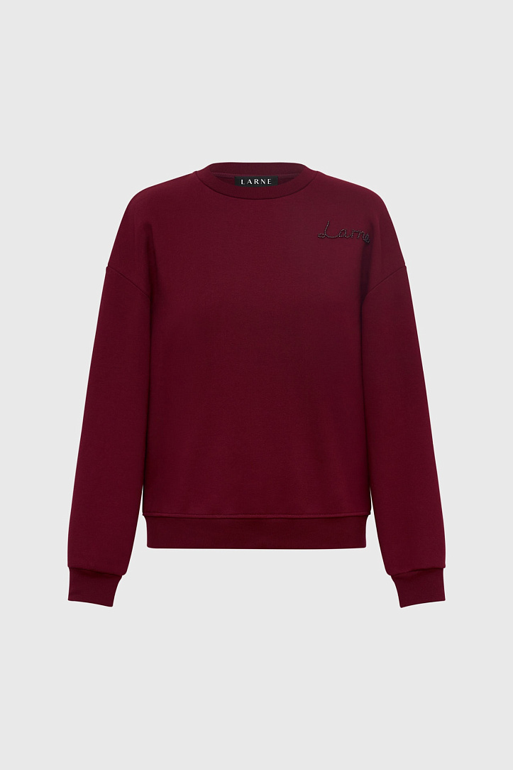 Свитшот c вышивкой из бисера