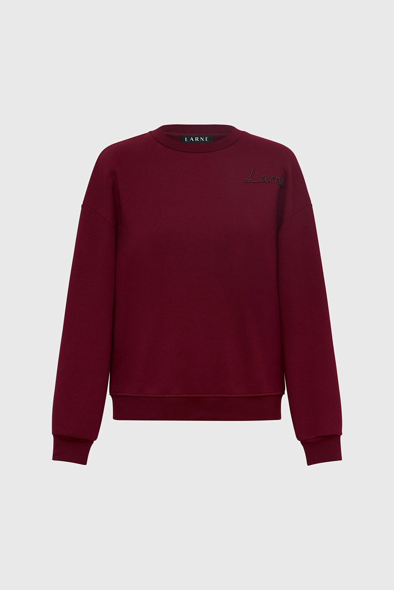 Свитшот c вышивкой из бисера